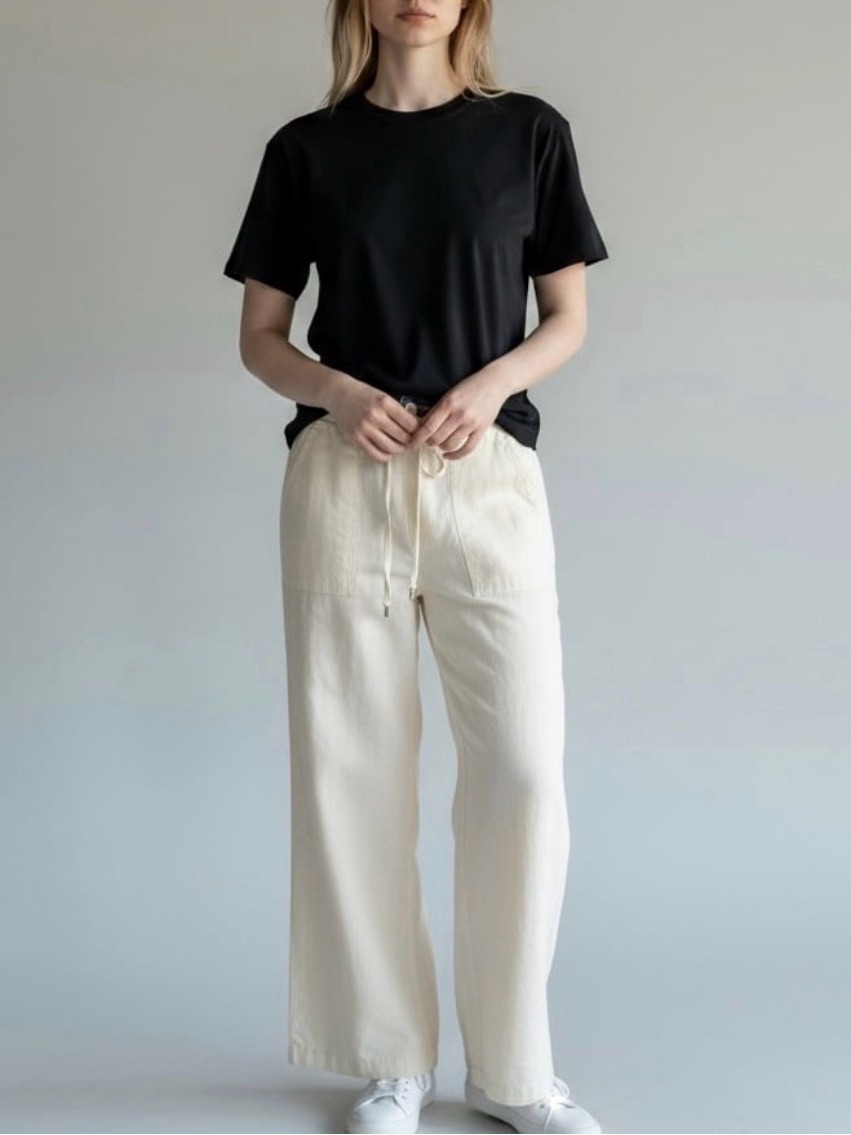 Frame Linen High Rise Wide Leg Pants Women’s Size 4 Flax Off White
